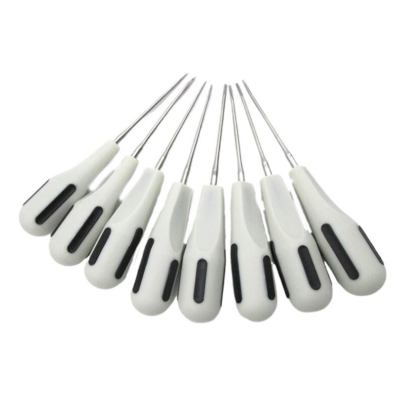 8Pcs Dental Stainless Steel Elevator White Surgery Extracting Apical Root Elevator High Quality Dentistry Surgical Instrument