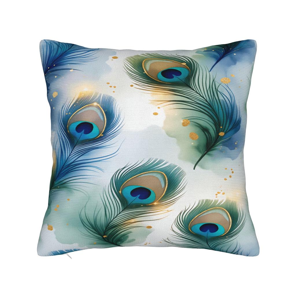 Peacock Feather Printing Pillow Case Fashion Pillow Cover Comfy Pillowcases For Sofa Couch Bed Living Room