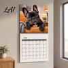 2027 Yearly Planner French Bulldogs Wall Calendar Jan.2027 - Dec.2027 12 Monthly Planner Cute Spiral Bound Calendar Dogs Hanging for Home