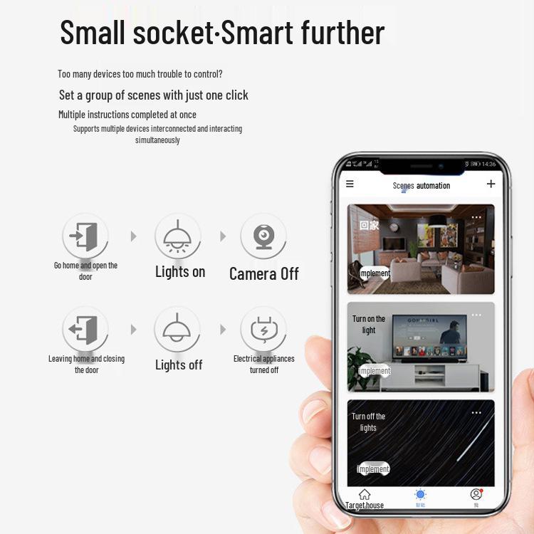 Smart WiFi Socket with Power Metering, 16A European Standard