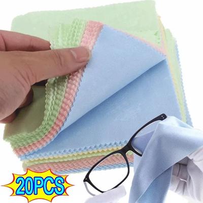1/5/10/20Pcs New Square Glasses Cleaner Microfiber Cleaning Cloth Soft Portable Phone Screen Cleaning Wipes Random Color