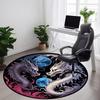 1 alfombra de silla Yin Yang de dragón para oficina, alfombra de oficina redonda antideslizante duradera de gran tamaño, adecuada para la oficina