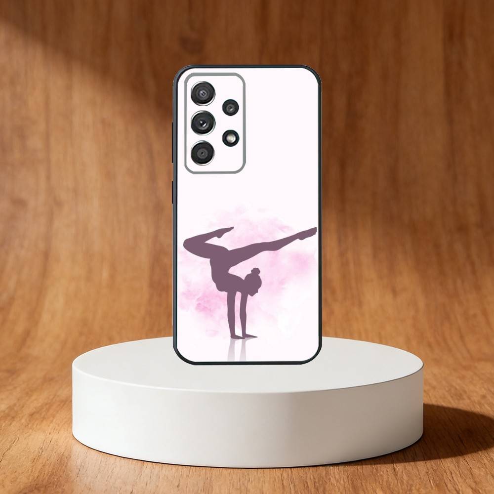 GYM Girl Gymnastic Phone Case For Samsung S25,S24,S21,S22,S23,S30,Ultra,S20,Plus,Fe,Note,10,9,5G Black Cover