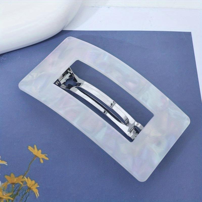 

Женская полая ацетатная прямоугольная заколка для волос Модная элегантная заколка с микродугой Модная ленивая заколка для пучка Size fits all