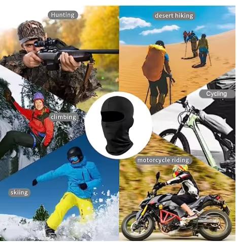 Balaclava Motorcycle Face Mask Cycling Full Face Mask Outdoor Sports Ski Neck Protecting Mask Scarf Helmet Inner Cap