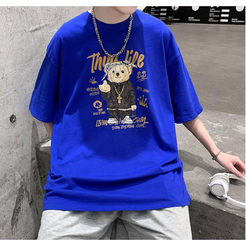 Pánská trička s krátkým rukávem Dopis s grafickým potiskem Trička módní značky pro muže Muži Oblečení Neformální Tričko Muž Léto Korejské Retro Topy Pro