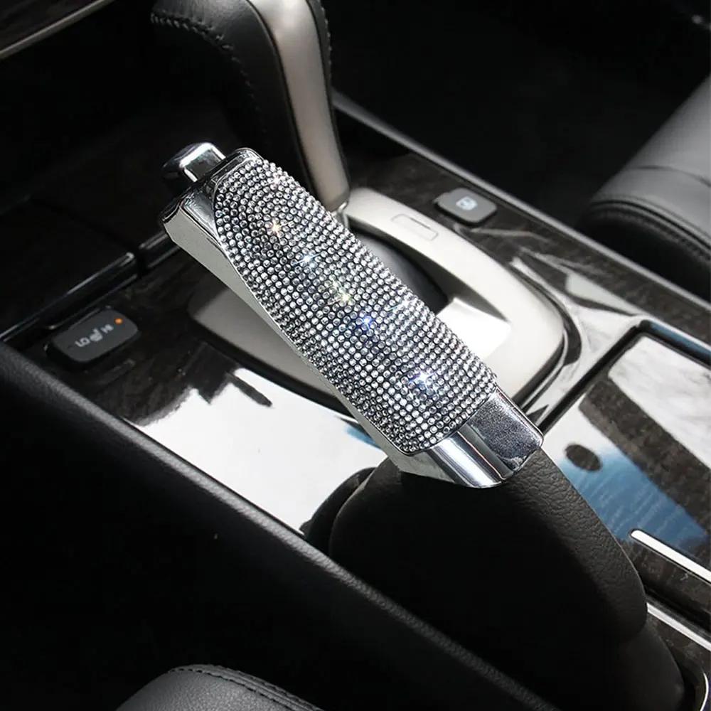 1Pc Luxury Bling Car Gears Handbrake Cover Car Decoration Universal Car Decoration Diamond Assessoires Interior for Women Girls