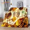 D Money Rich Cartoon Plush Throw Blanket Soft Flannel for Living Room  Bedroom Perfect Gift for Home  Garden