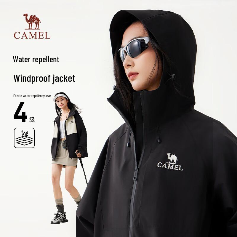 Camel Women s Windproof Hooded Outdoor Jacket XL