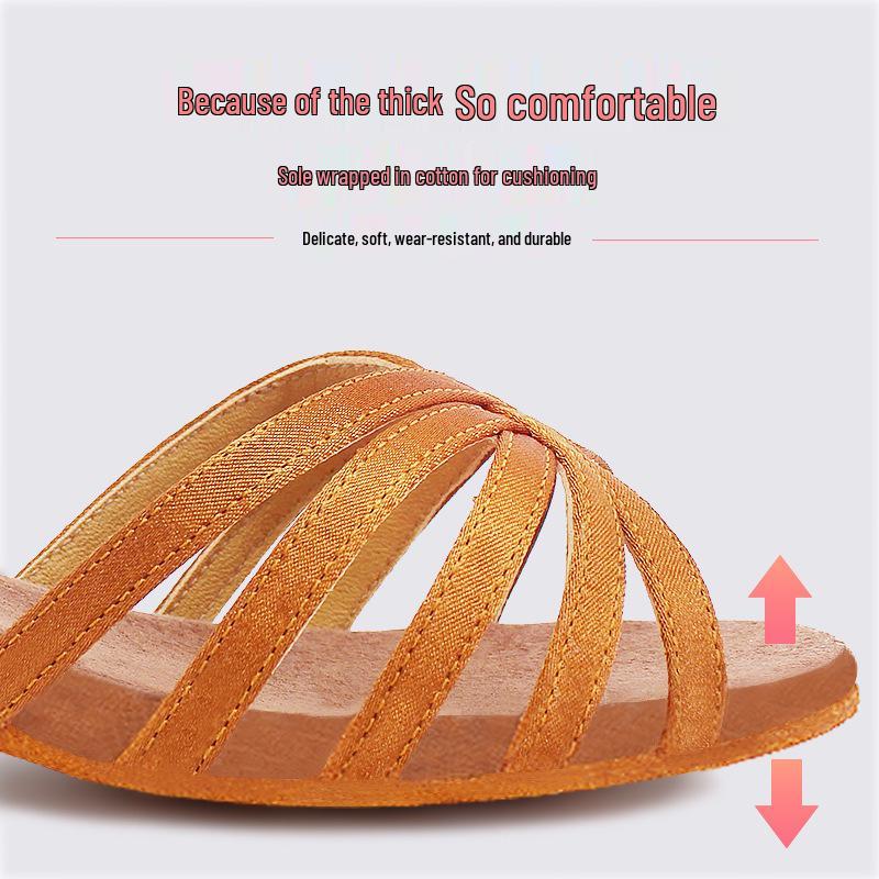 Scarpe da Danza Latina e da Esibizione per Bambini con Suola Morbida