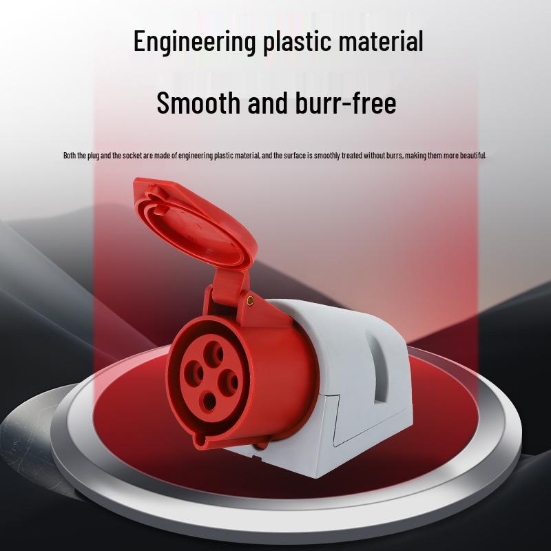IP44 Waterproof Industrial Plug Socket Connector with Solid Copper Core, 16/32A Aviation Plug.