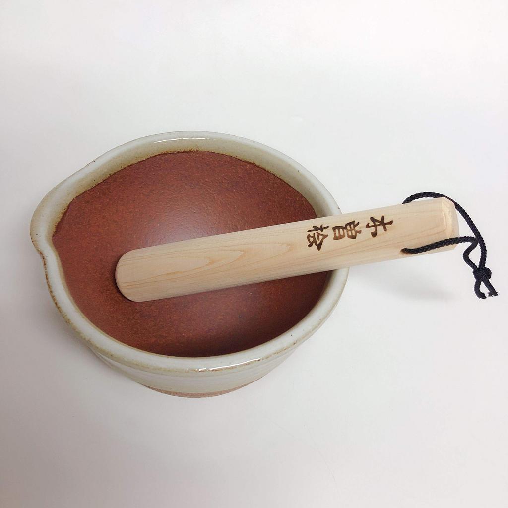 Banko Ware Grooveless Mortar (Half White) Small with Japanese Pestle