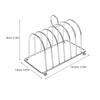 Stainless Steel Toast Loaf Slice Rack 6 Slice Bread Holder Toast Stand Rectangle Food Display Tool Kitchen Gadget