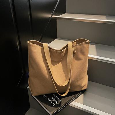 Bolsa Grande de Ombro de Lona para Mão Bolsa Grande Bolsa de Lona Bolsa Feminina Grande Capacidade Bolsa da Moda Bolsa Tote Artística Simples