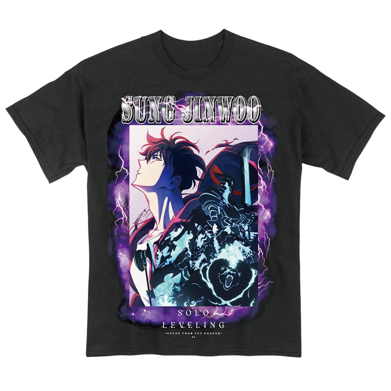 Solo Leveling S2 - Sung Jinwoo And Shadow Army Licensed Black Adult Men T-Shirt XXL