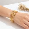 Bracelet spirale soleil couleur or style vintage, manchette élégante, jonc ouvert