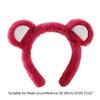 Plush Bear Ears Hairband Cartoon Birthday Headwear Soft Comfortable Headbands for Everyday and Parties