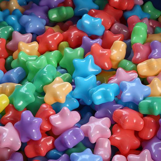 100Pcs Ball Pit Balls Thickened Tasteless Odor-free Smooth Surface Stimulate Imagination Exercise Creativity PE Loving Shape Pit Balls Kindergarten