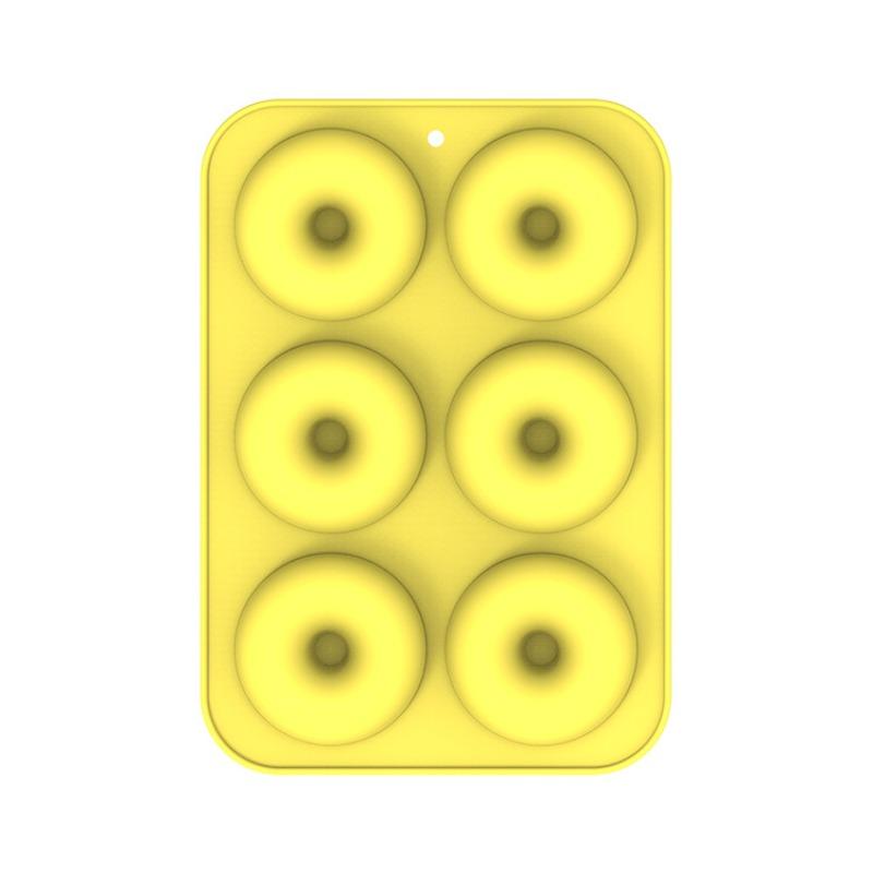 1pc 6-Cavity Silicone Donut Mold, Oven-Safe Silicone Round Donut Mold, Food-Grade Donut Baking Pans for Birthday Holiday Treats