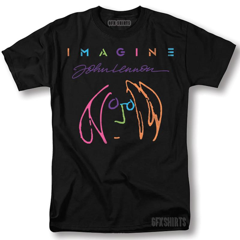 Футболка John Lennon Imagine The Beatles Классический Рок Концертный Тур Графическая Футболка 4XL