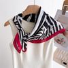 Wild Zebra Fashion Printed Silk Scarf Square Scarf Premium Shawl Versatile Neck Small Square Scarf Headscarf Ladies Scarf