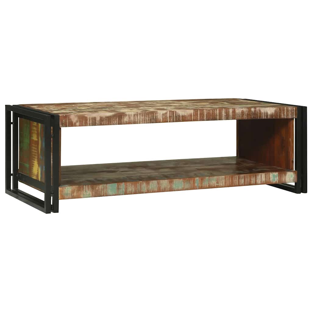 Coffee Table 120 X 50 X 38 Cm Solid Upcycled Wood