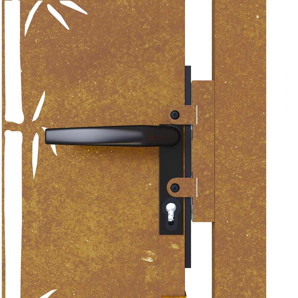 Garden Gate 100x75 Cm Corten Steel Bamboo Design