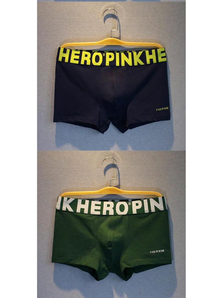 Men's Pure Cotton Breathable Boxer Briefs - Sporty Mid-Rise Fashion.