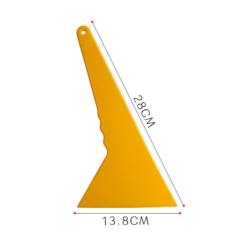 Car Windshield Snow Frost Ice Removal Shovel Scraper Cleaning Tool Triangle Window Tinting Squeegee with Non-Slip Long Handle