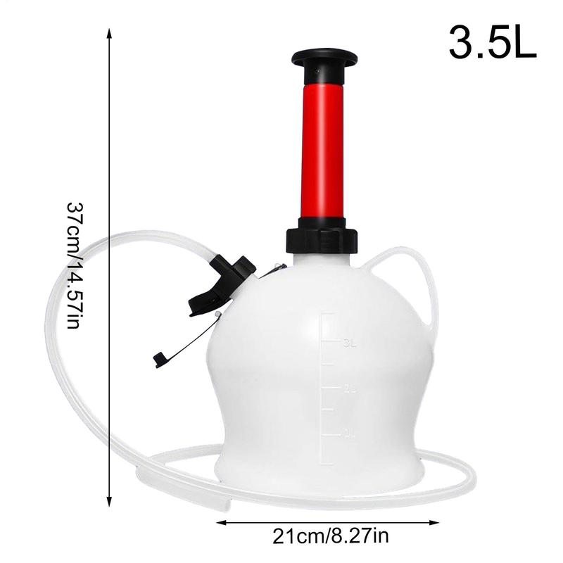 Brake Bleeder Kit 3.5L Manual Vacuum Pump for Car Motorcycle Brake Fluid Change DIY Garage Tool Mechanic Equipment