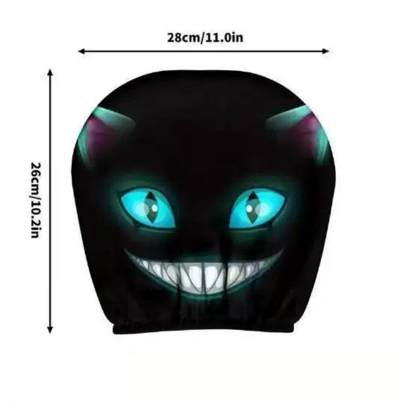 2PCS Funny Cartoon car headrest Cover, Cute Funny Eyes, Suitable for Halloween, Christmas car Universal Elastic Models Funny Decoration