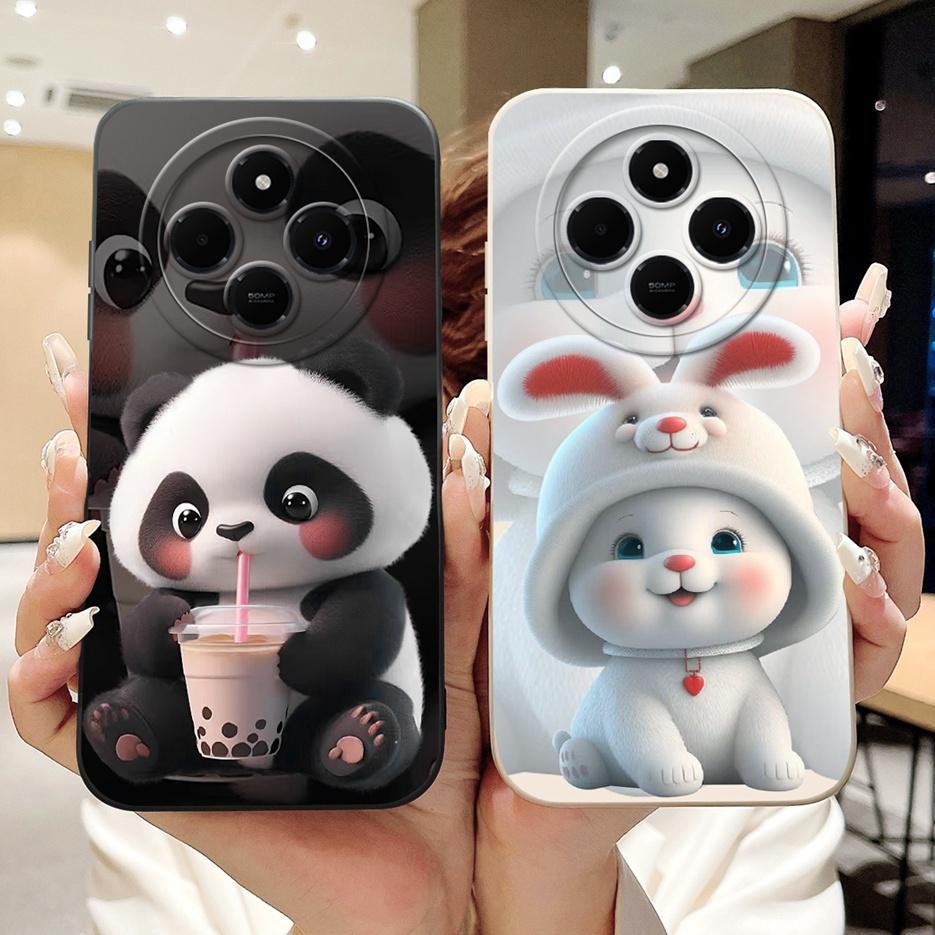 For Xiaomi Redmi 14C Case PocoC75 Cute Panda Cartoon Cover Soft TPU Phone Case For Xiaomi Poco C75 C 75 Redmi14C Back Cover Bags
