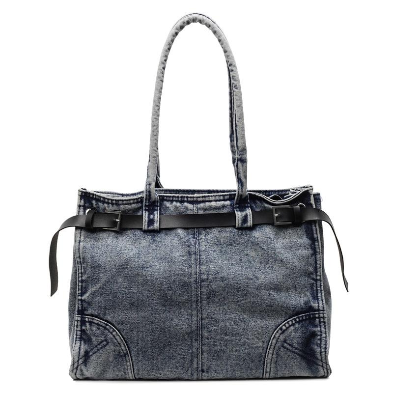 Denim Premium-Gefühl Achselhöhle große Tasche Retro-Textur Einfaches Pendler-Umhängetaschen-Designgefühl Damen-Tasche