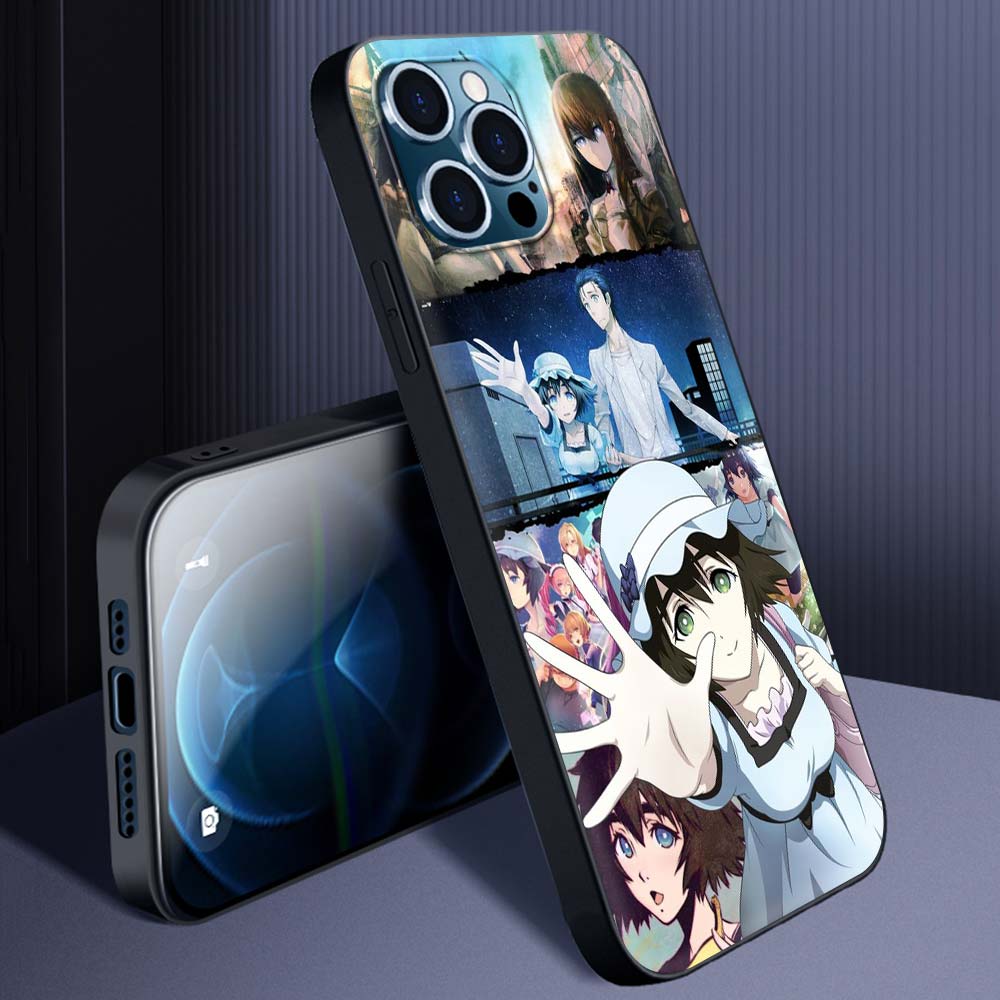 Steins Gate Okabe Anime Manga Luxus Handyhülle Für iPhone 13 14 11 12 Pro Max 7 8 Plus SE X XR XS Weiche Vollabdeckung Schwarze Hülle