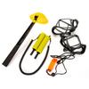 Winter Ice Fishing Rescue Kit: Telescopic Ice Axe, High-Strength Scoop, Crampons, Shoe Covers & Whistle Combo.