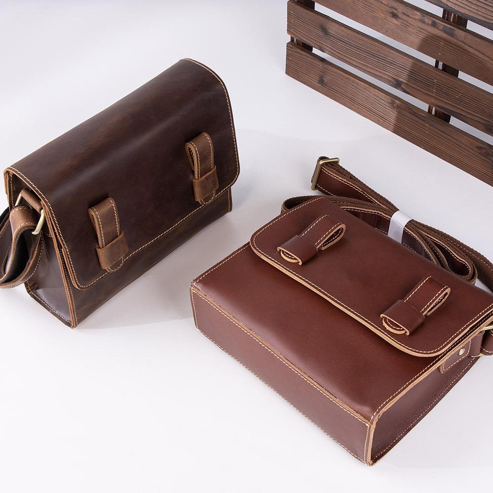 2025 Ladies Genuine Leather Large Capacity Shoulder Messenger & Cosmetic Bag