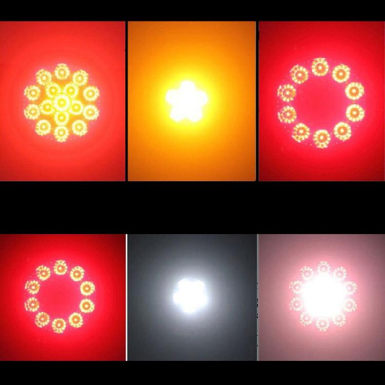 2x Round 16LED Trailer Truck Tail Lights Stop Brake Turn Signal Tail Lamp 12-24V