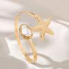Pearl Starfish Open Armband Bangle Summer Armlet Bangle Upper Arm Cuff Bracelet  for Women Girls