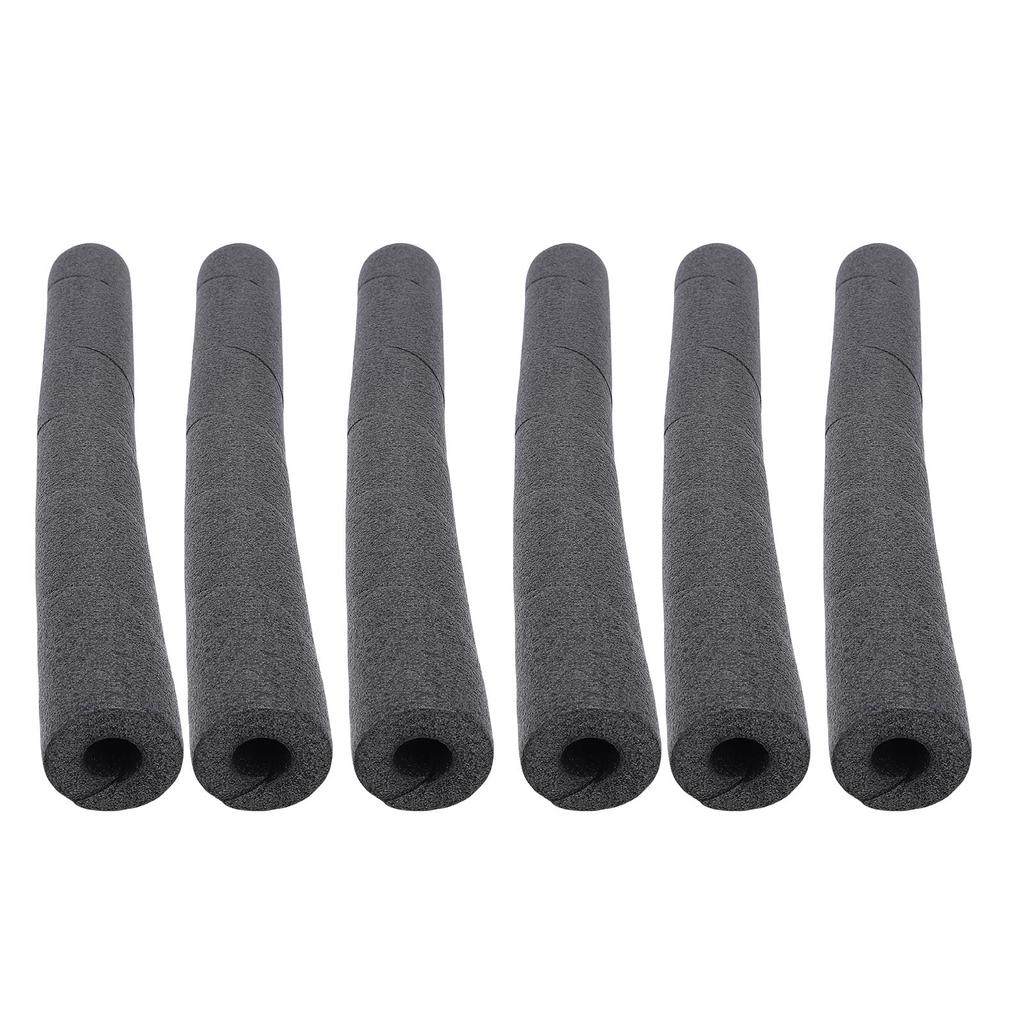 6pcs Foam Pipe Covers Black   Spiral Cuttable Multi Purpose Pipe Insulation Foam Tube for Swimming Pool Handle Water Pipe Exercise Machine Handle