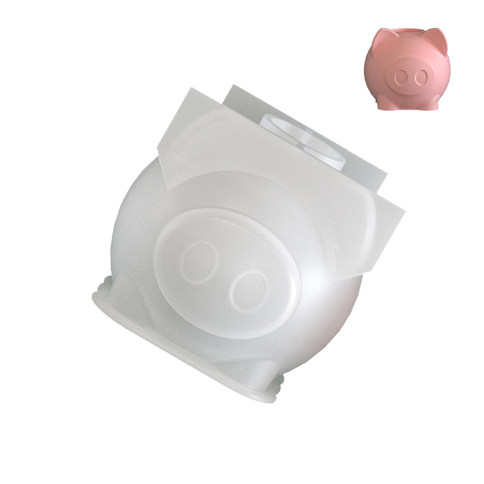 

Easy Clean Silicone DIY Mold for Making Crystal Drip Glues Pig Candle Holder Craft Supply Versatile Various Projects