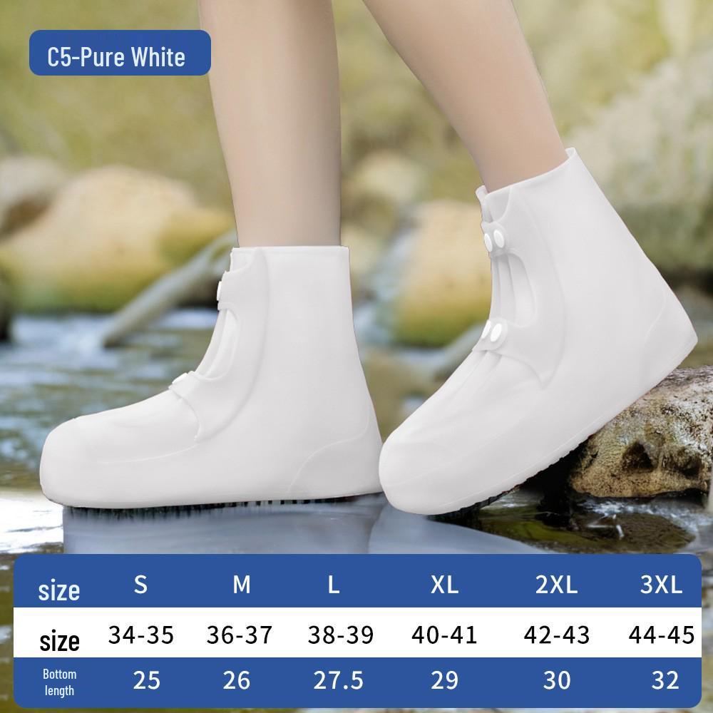 Copriscarpe in Silicone Antipioggia Impermeabili Antiscivolo - Durevoli, Riutilizzabili, Protezione Alta per Donna, Uomo e Bambini.