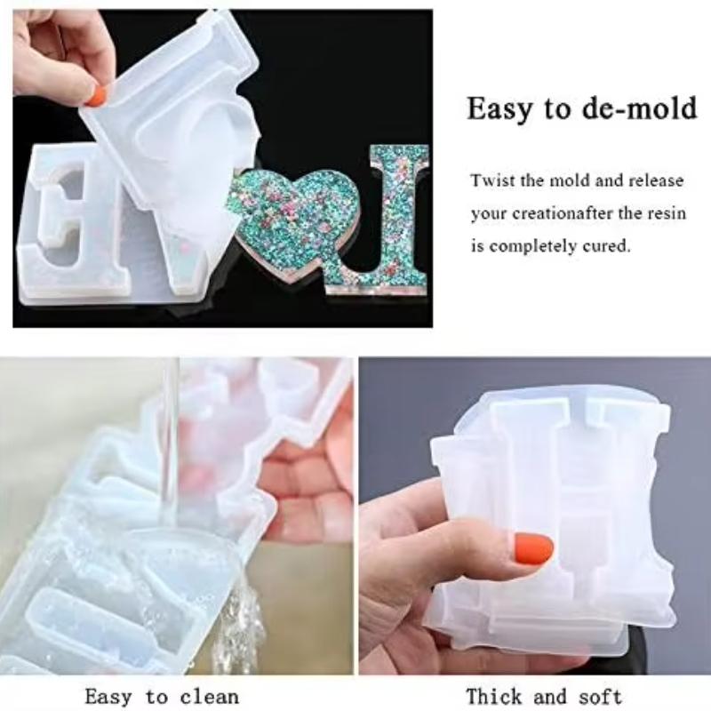 3-Piece Silicone Resin Mold for Home and Family Love Slogans, Suitable for Epoxy Resin Casting, Jewelry Making