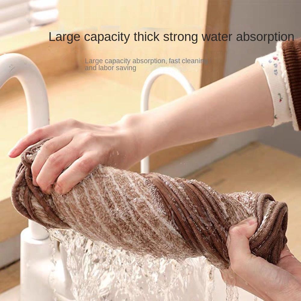 Absorbent Kitchen Rag Non-Stick Oil Bamboo Charcoal Fiber Cloth Cleaning Towel  for Home Kitchen