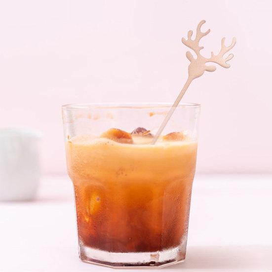 Ice Cream Scoop Food Grade 304 Stainless Steel Christmas Elk Dessert Coffee Spoon