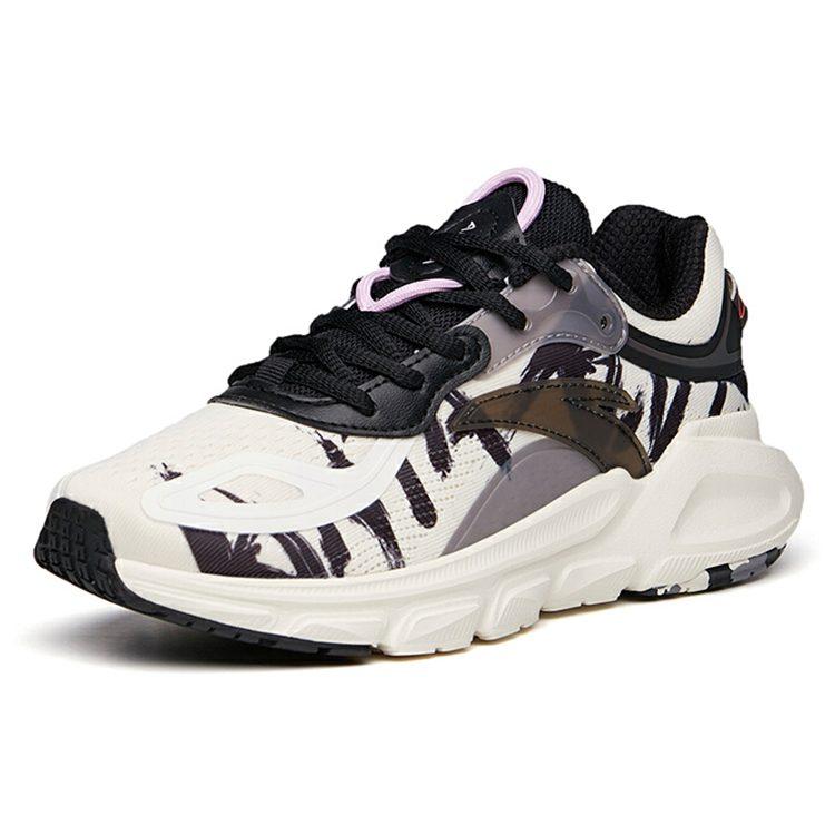 Anta Running Shoes Women's Low Top Ivory White/Black/Sandstorm Gray 122135590-3