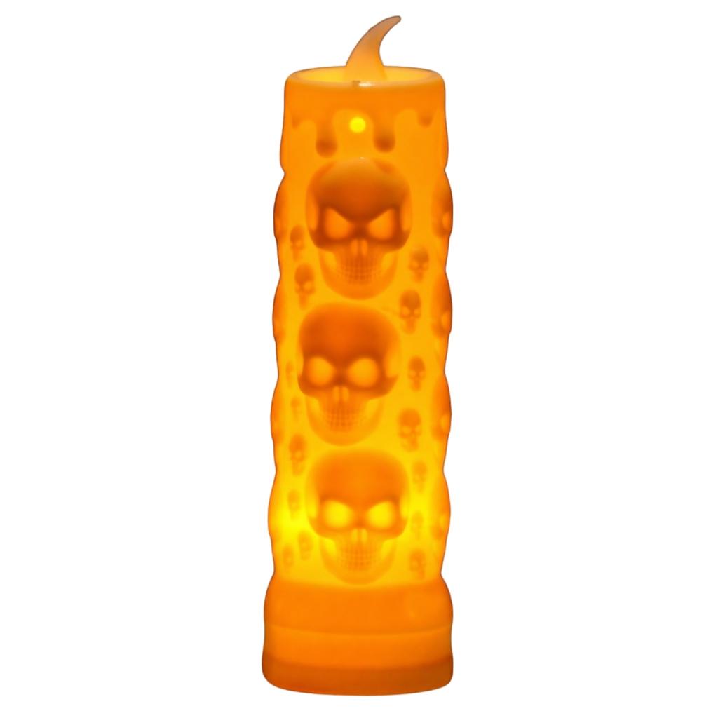 LED Ghost Candle Light Skeleton Bridegroom Electronic Candle Halloween Decorative Prop for Indoor Outdoor Use