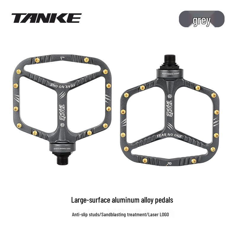 

TANKE High-Strength Aluminum Alloy Waterproof Wear-Resistant Mountain Bike Pedals with Short Axle and Spikes серый