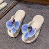 Fashion Luxury Women's Barbie Phalaenopsis Herringbone Slippers 2024 New External Wear Thick Sole Summer Beach High End Cool Slippers