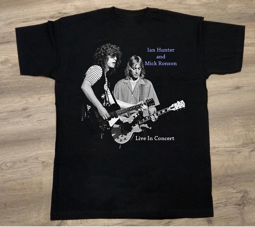 Men s and Women s T-shirts Ian Hunter and Mick Ronson Live In Concert Unisex T-Shirt All Size XXXL