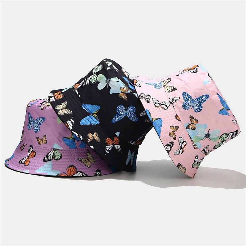 Unisex Baumwolle Bucket Hat Männer Frauen Doppelseitige Sonnenkappe Sommermode Fischerhüte